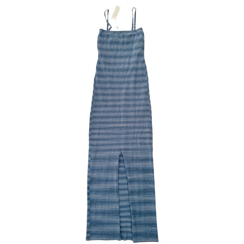 Frankie's Bikinis Blue Striped Maxi Dress size M NWT - Picture 5 of 7